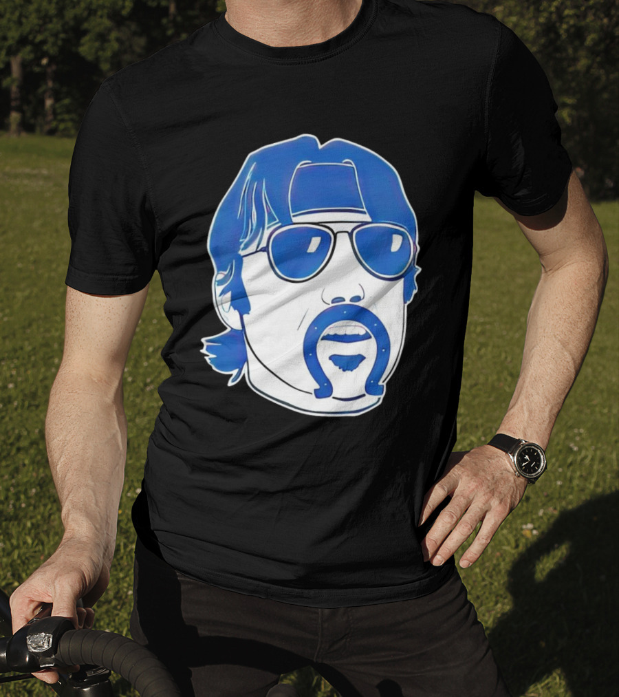 Minshew Mania Indianapolis Colts Iconic Quarterback Mustache Sunglasses T-Shirt