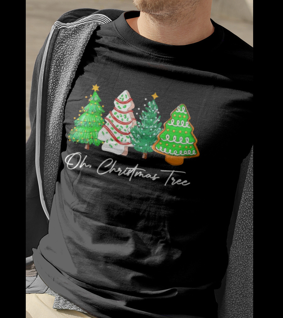 Oh Christmas Tree Festive Evergreen Cookie Display T-Shirt