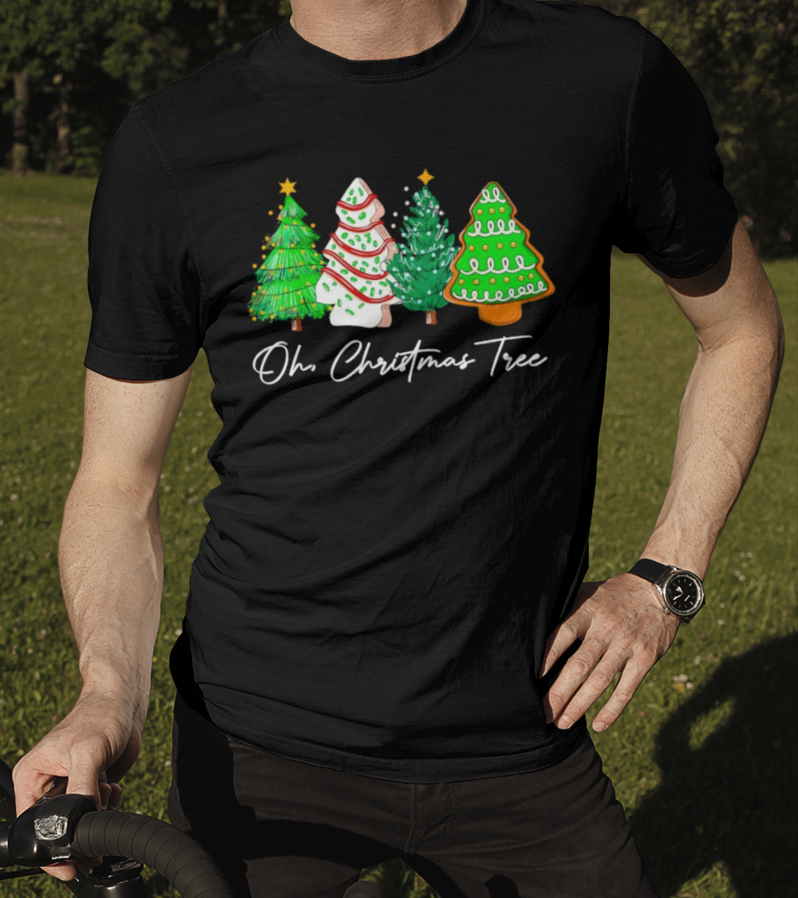 Oh Christmas Tree Festive Evergreen Cookie Display T-Shirt