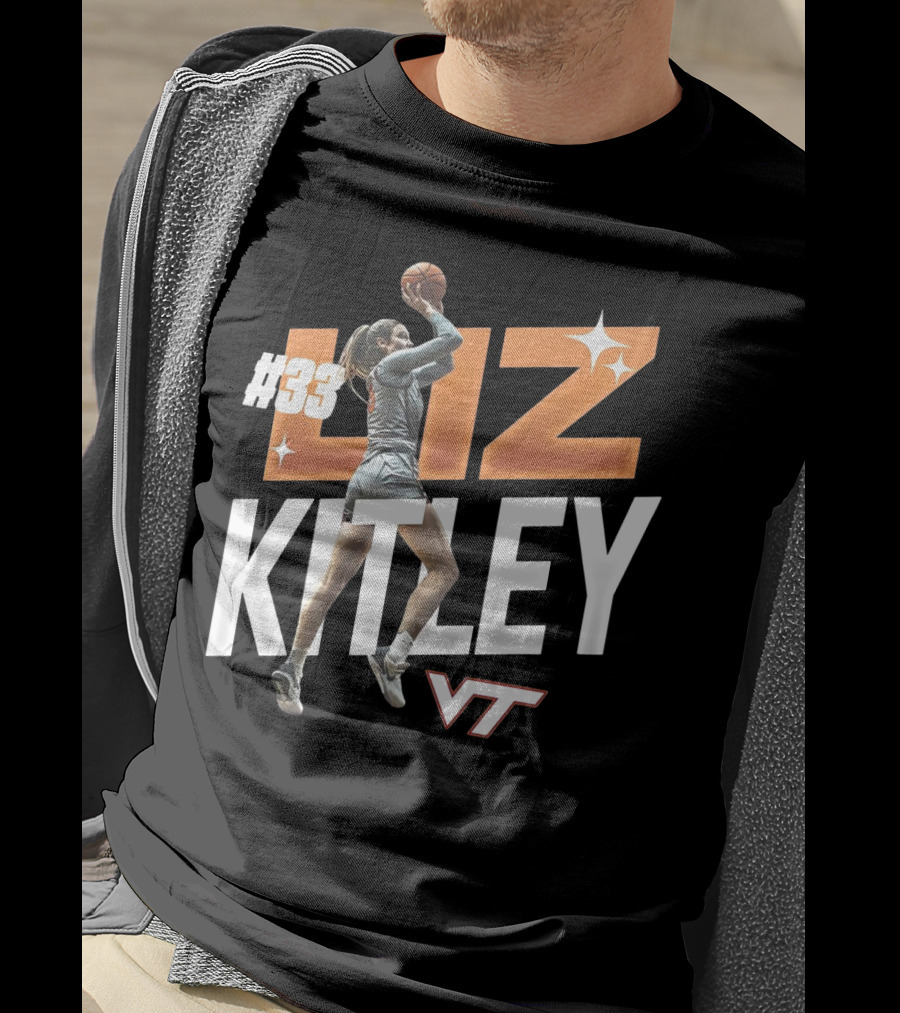 Virginia Tech Liz Kitley #33 VT Basketball Stars T-Shirt