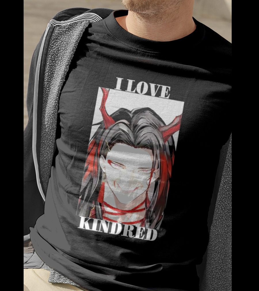 Vox Akuma I Love Kindred Red Horns Anime Character T-Shirt