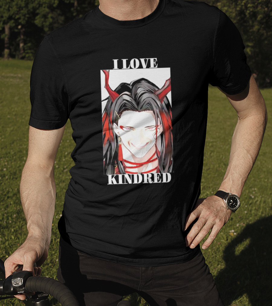 Vox Akuma I Love Kindred Red Horns Anime Character T-Shirt