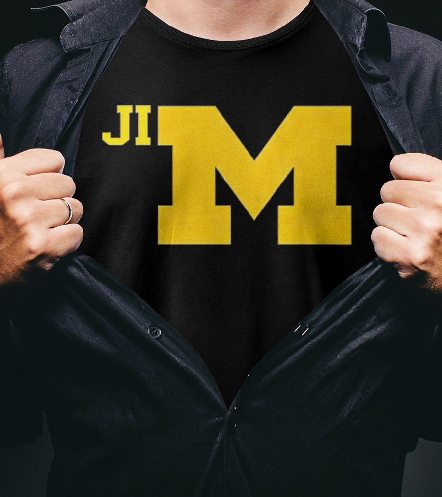 Jim Harbaugh Michigan Wolverines Big M T-Shirt