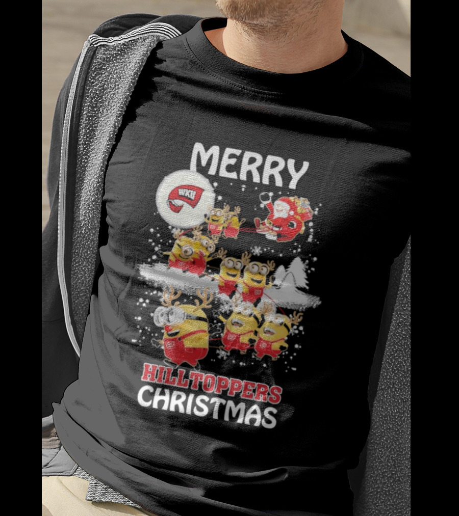 Merry WKU Hilltoppers Minions Christmas T-Shirt