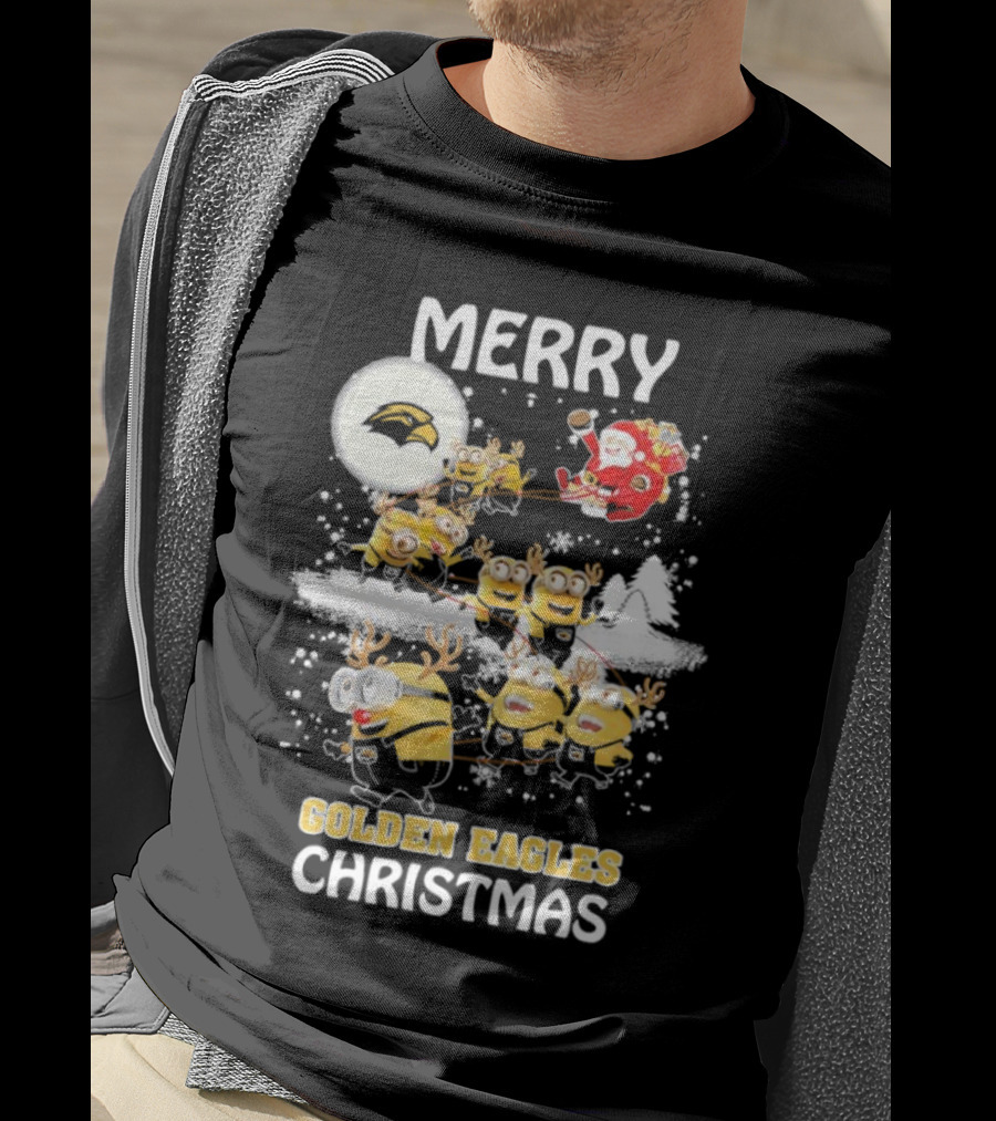 Merry Minions Southern Miss Golden Eagles Christmas T-Shirt
