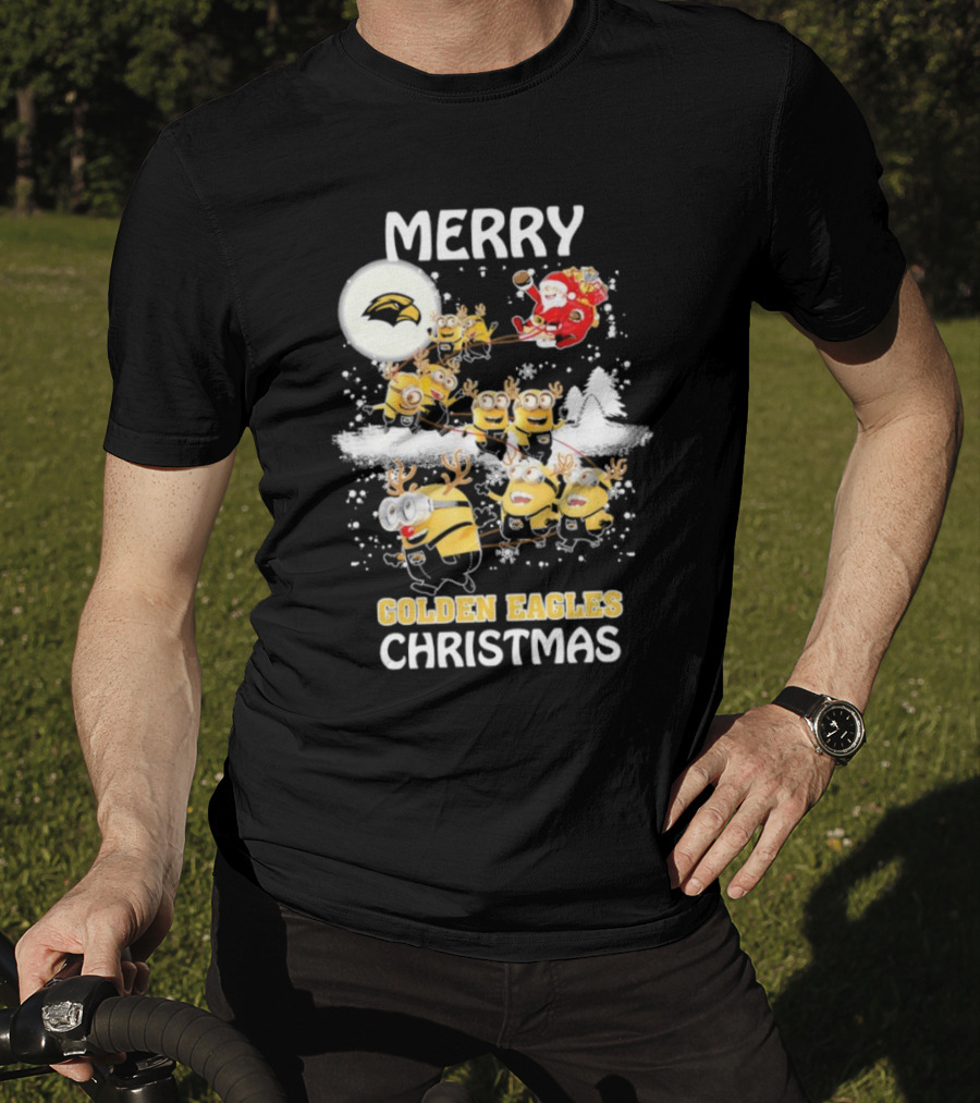 Merry Minions Southern Miss Golden Eagles Christmas T-Shirt