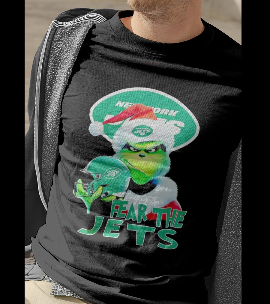 New York Jets Grinch Fear The Jets Christmas T-Shirt