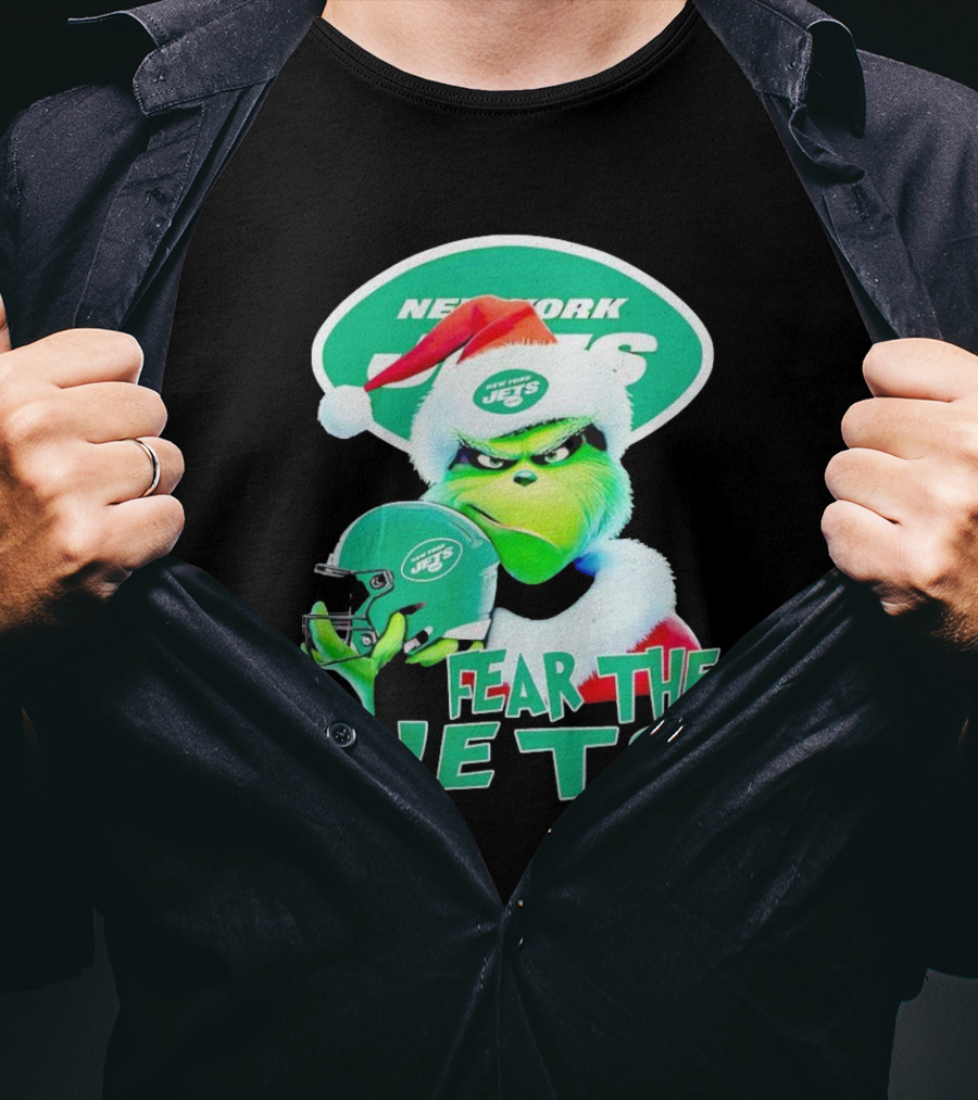 New York Jets Grinch Fear The Jets Christmas T-Shirt