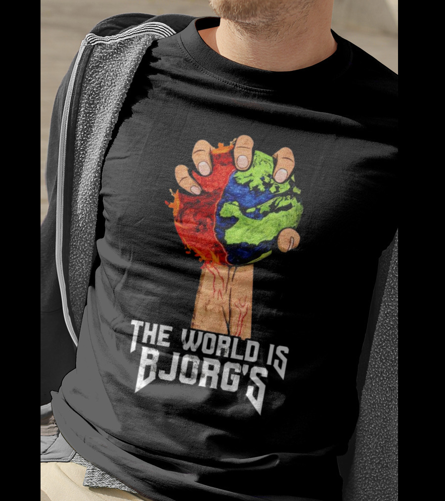 The World Is Bjorg's Hand Gripping Bloodied Earth T-Shirt