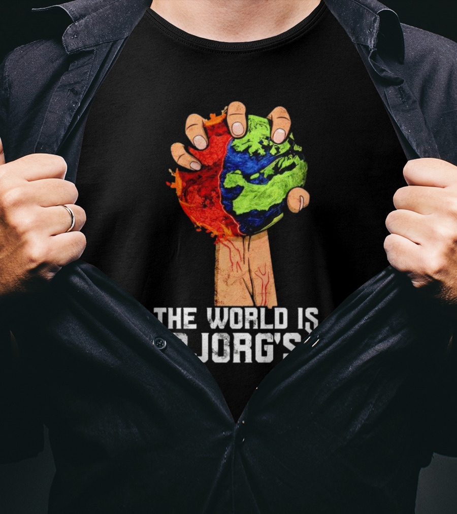 The World Is Bjorg's Hand Gripping Bloodied Earth T-Shirt