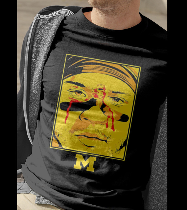 Blake Corum Game Face Michigan Wolverines Football Yellow M T-Shirt