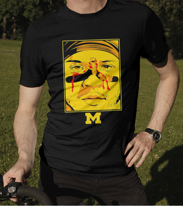 Blake Corum Game Face Michigan Wolverines Football Yellow M T-Shirt