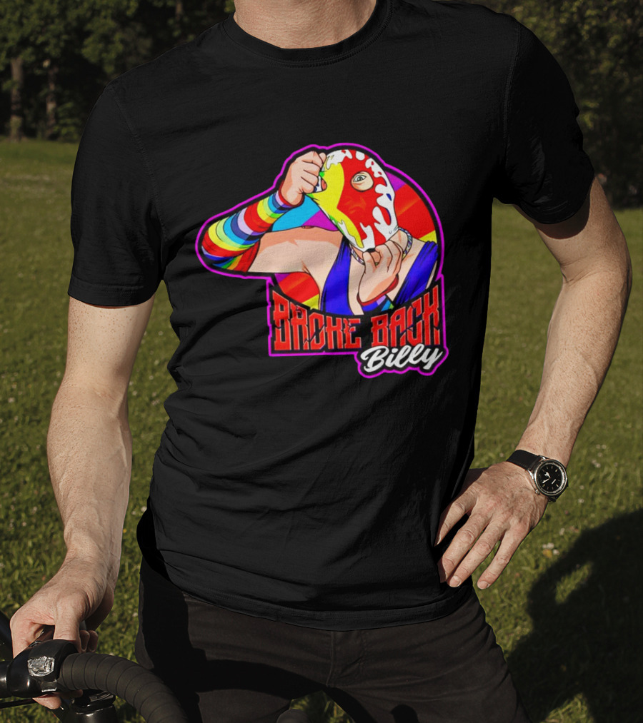 Broke Back Billy Colorful Wrestling Mask T-Shirt