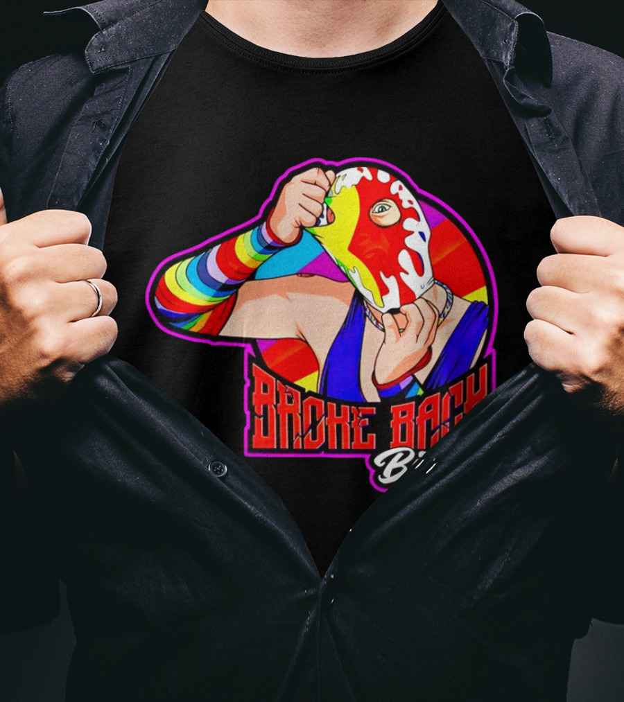Broke Back Billy Colorful Wrestling Mask T-Shirt
