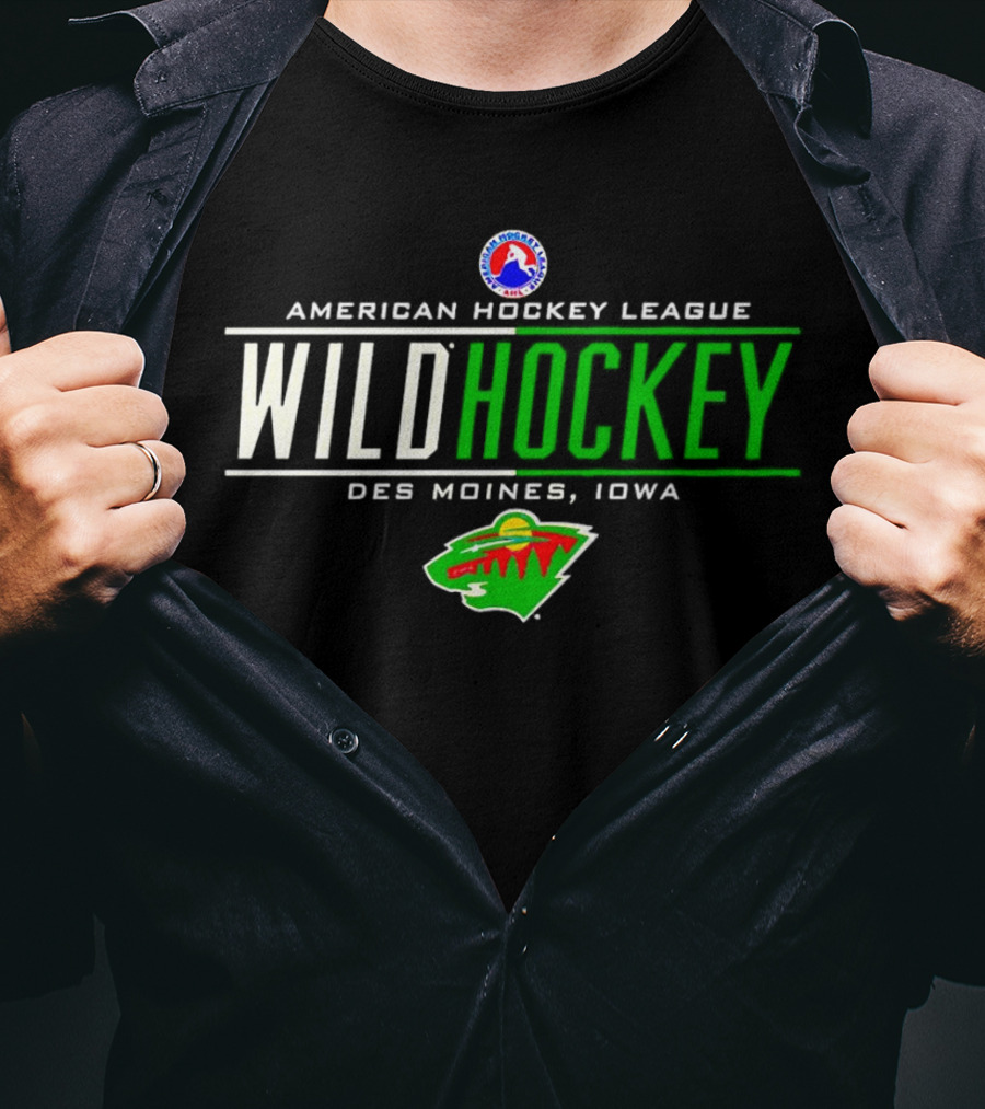American Hockey League Wild Hockey Des Moines Iowa T-Shirt