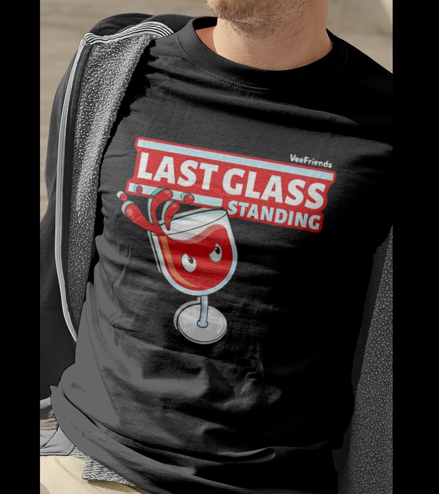 VeeFriends Last Glass Standing Wine Glass Character T-Shirt