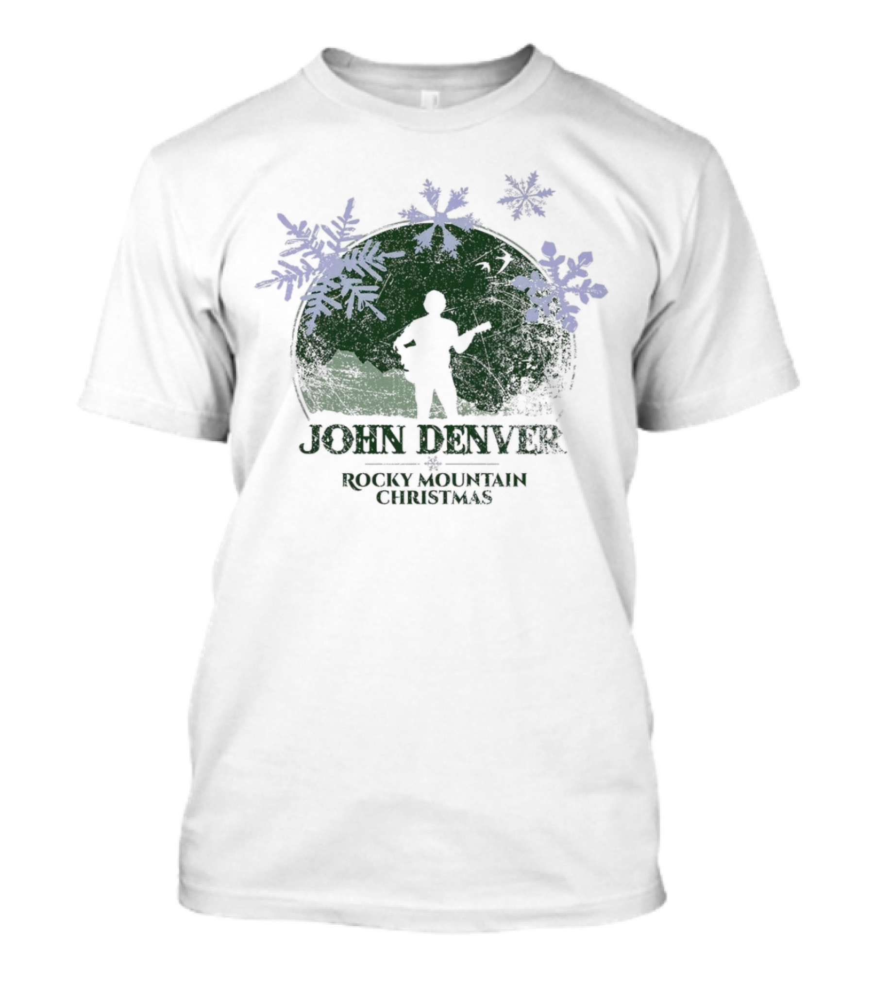 John Denver Rocky Mountain Christmas Snowflake T-Shirt