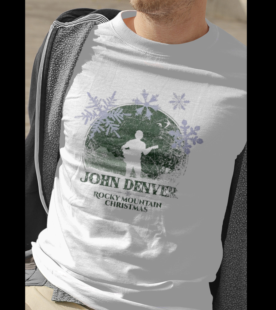 John Denver Rocky Mountain Christmas Snowflake T-Shirt