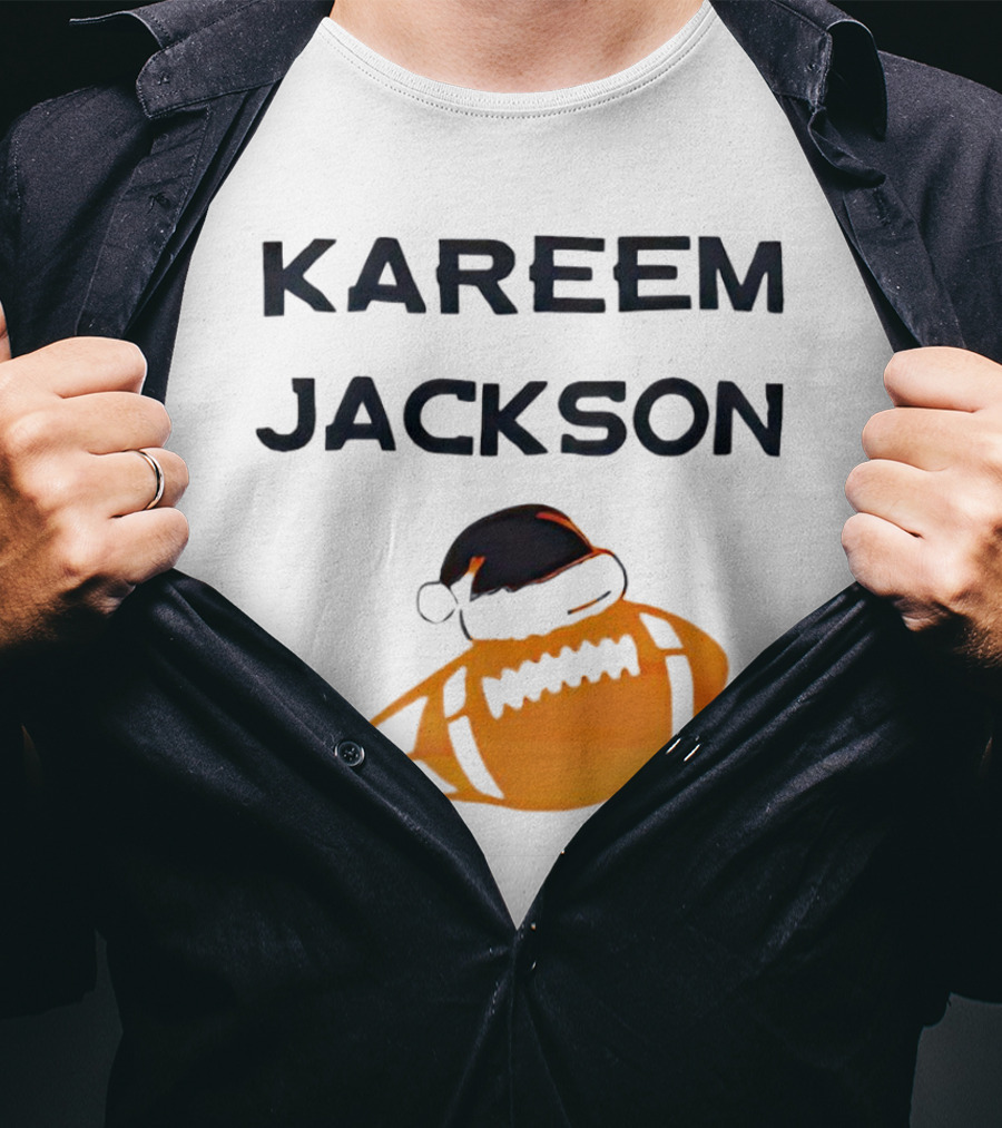 Kareem Jackson Football Santa Hat T-Shirt