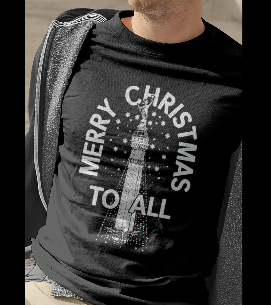 Merry Christmas To All Lights Monument T-Shirt