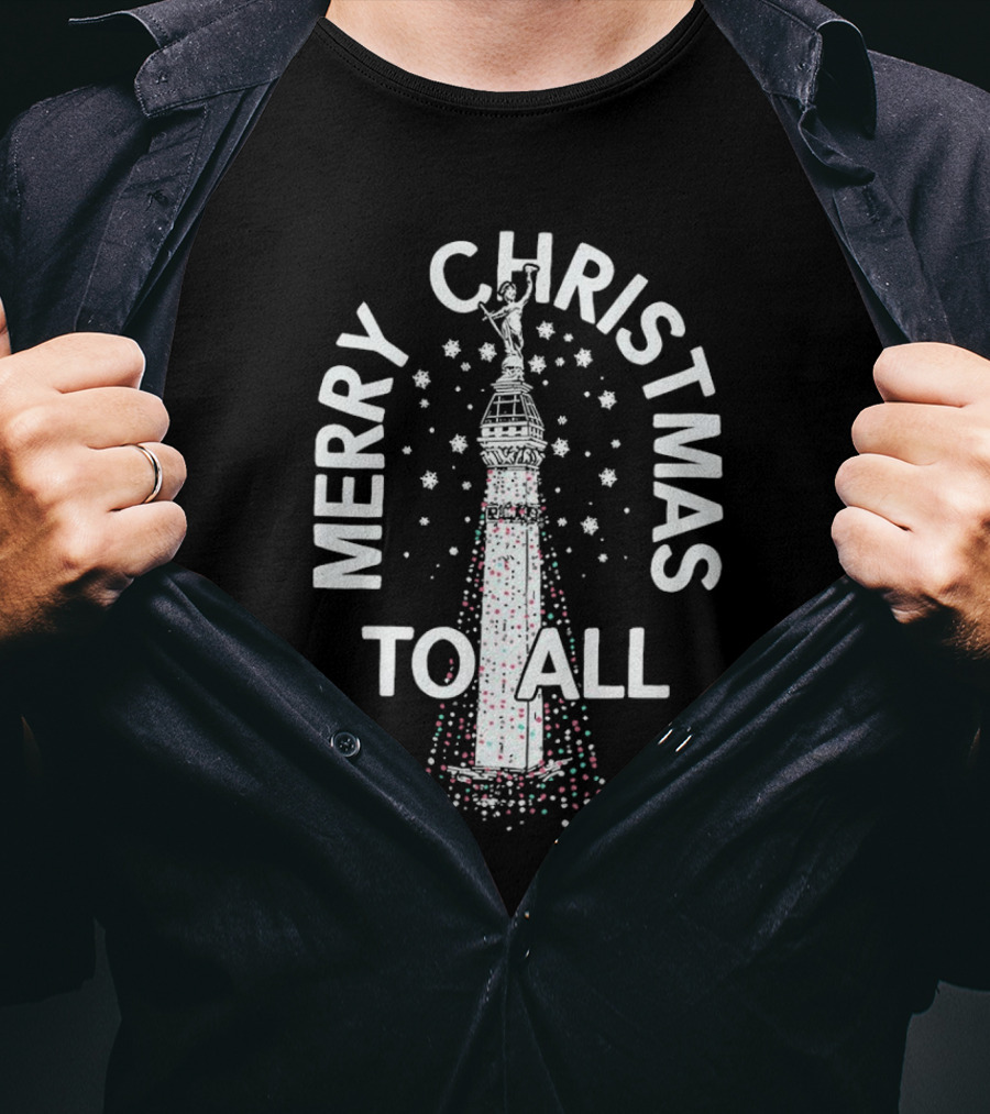 Merry Christmas To All Lights Monument T-Shirt