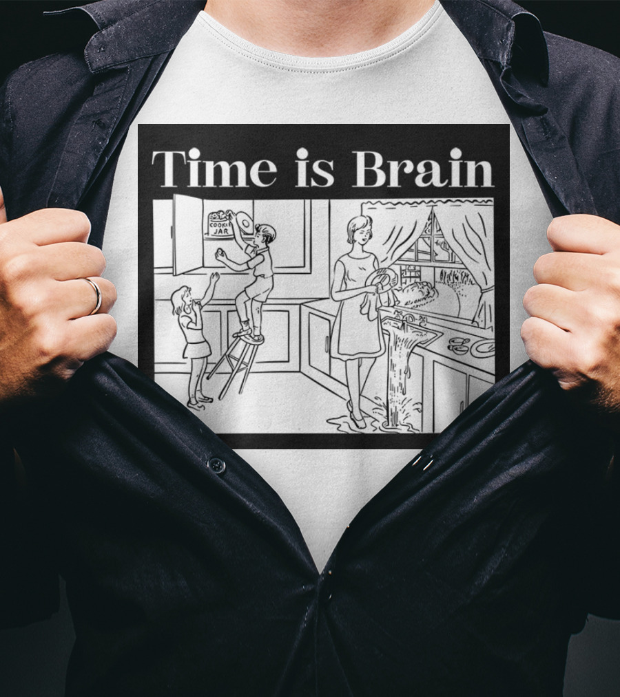 Time Is Brain Kitchen Scene Classic T-Shirt