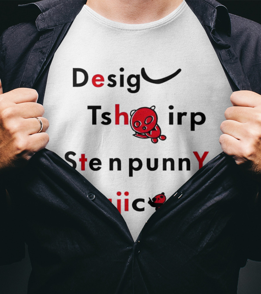 Desig Tshirt Sten Punny Graiic Red Panda Typography T-Shirt