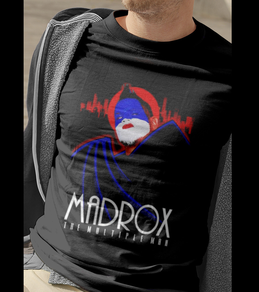Madrox The Multiple Man City Skyline Red Blue Face Paint T-Shirt