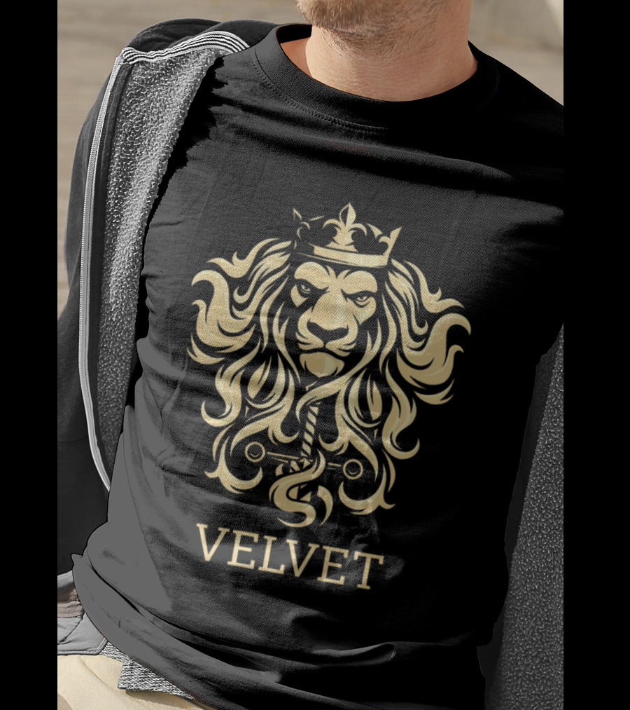 Velvet Jones Velvet Empire Lion Crown Sword T-Shirt