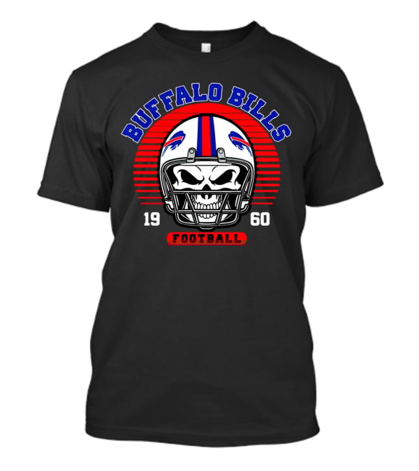 Buffalo Bills 1960 Skull Helmet Football T-Shirt