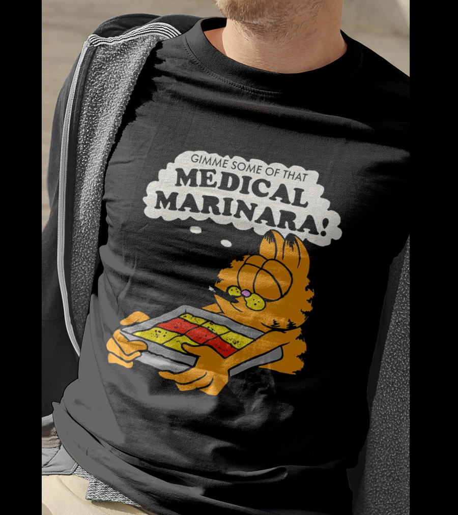 Garfield Gimme Some Of That Medical Marinara With Lasagna T-Shirt
