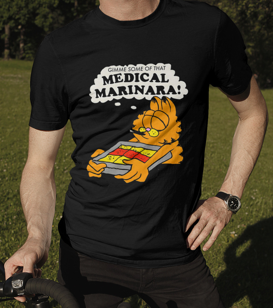 Garfield Gimme Some Of That Medical Marinara With Lasagna T-Shirt