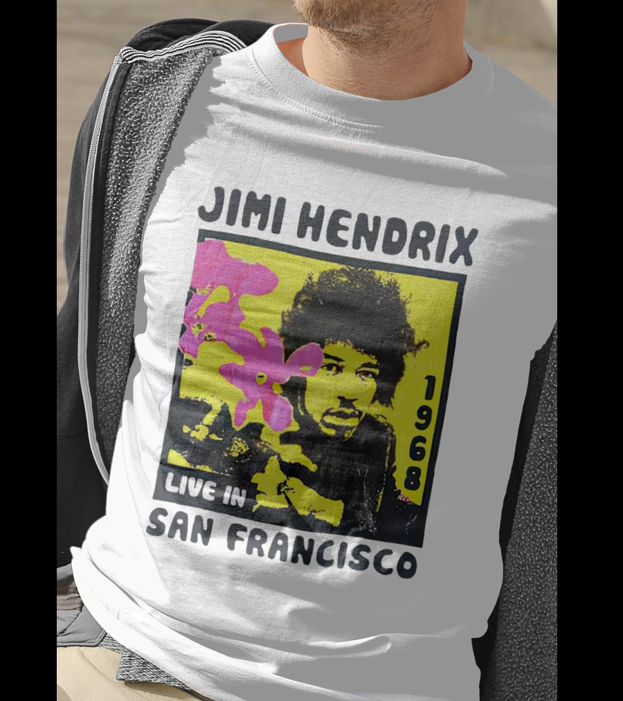 Jimi Hendrix Live In San Francisco 1968 T-Shirt