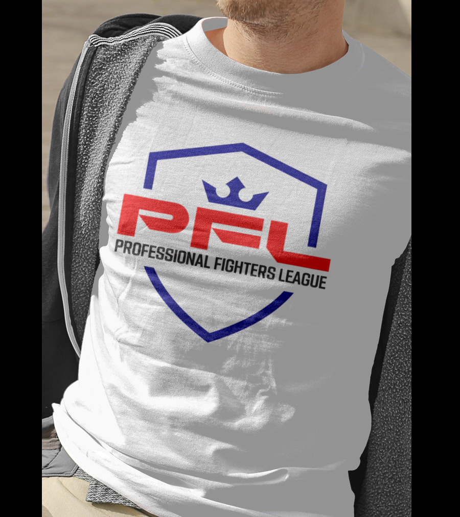 PFL Professional Fighters League Crest With Crown Emblem T-Shirt