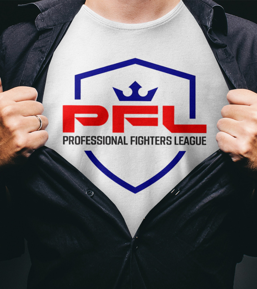 PFL Professional Fighters League Crest With Crown Emblem T-Shirt