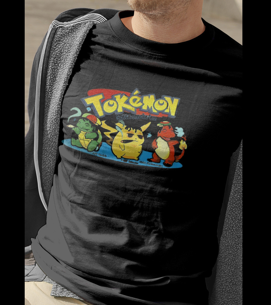 Tokemon Gotta Smoke 'Em All Herbachu Meowth 420 Hashmander T-Shirt