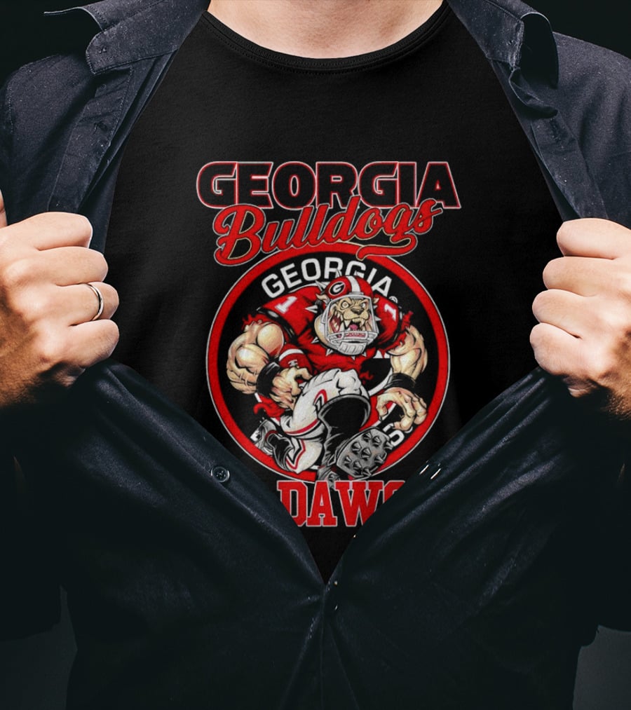 Georgia Bulldogs Go Dawgs Bulldog Mascot Georgia Football T-Shirt