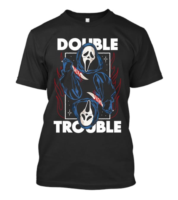 Double Trouble Ghostface Knife Reflection T-Shirt