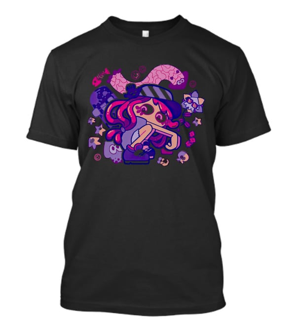 Hotlantis Harmony Splatoon Character Surrounded By Artistic Marine Elements T-Shirt
