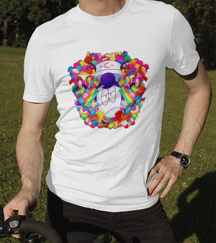 Pelo Overwhelming Sweet Candy Explosion Colorful Sweets Rainbow Lollipops T-Shirt