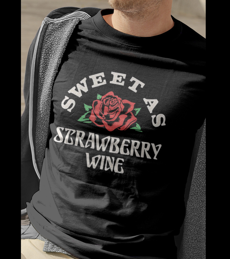 Sweet As Strawberry Wine Rose T-Shirt