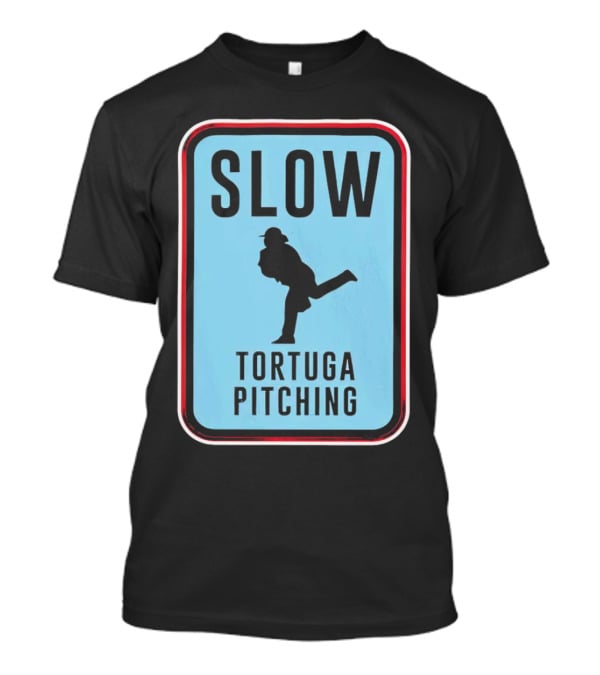 SLOW Tortuga Pitching Sign Baseball T-Shirt