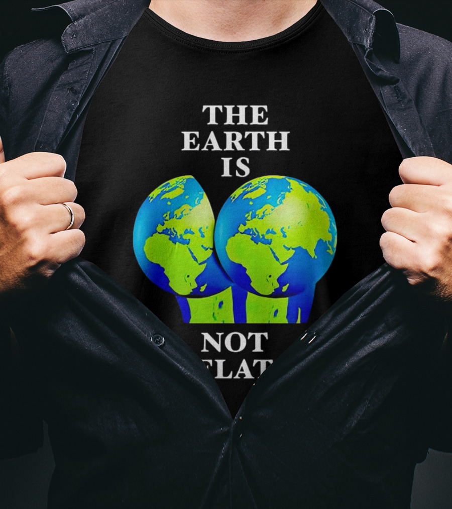 The Earth Is Not Flat Double Globe Visual T-Shirt