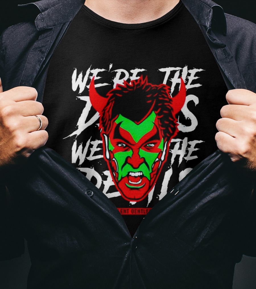 Violent Gentlemen We're The Devils Masked Face With Horns T-Shirt