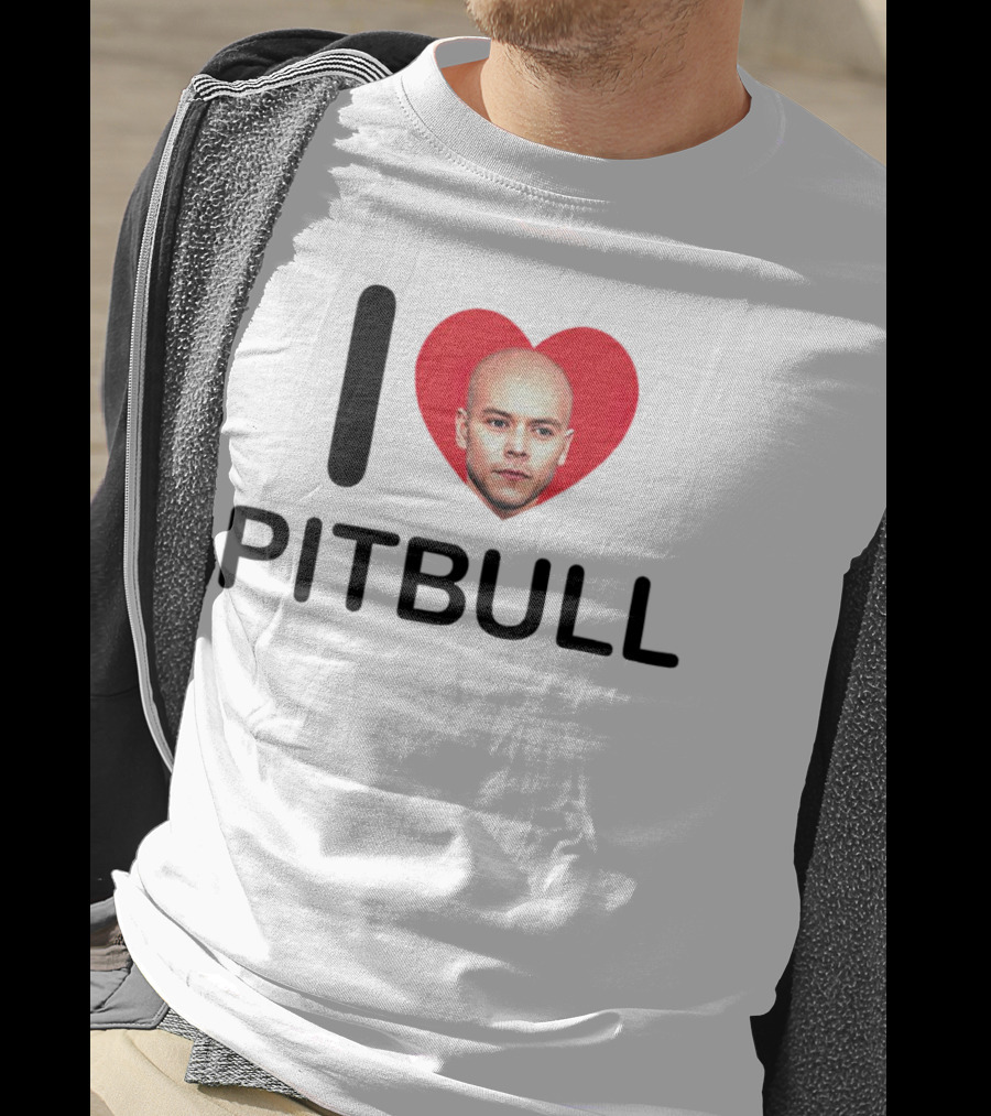 I Love Pitbull Baldrry T-Shirt