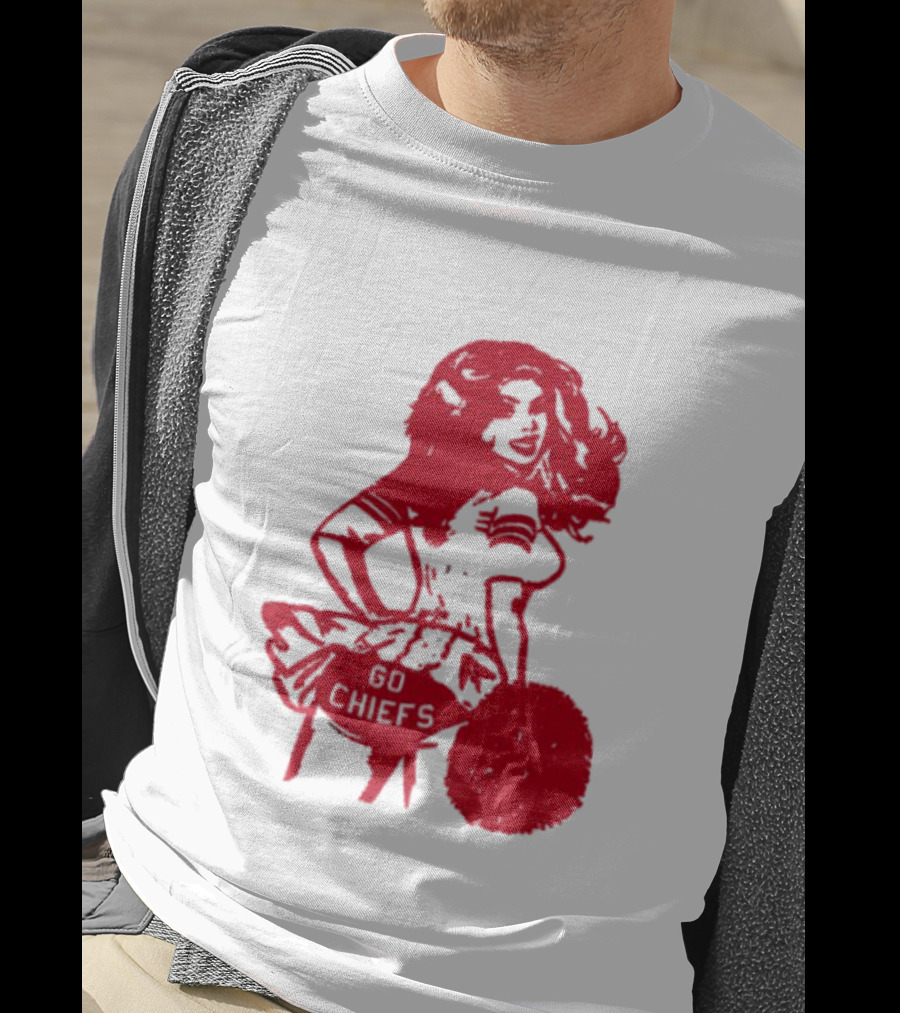 Cheerleader Go Chiefs Pom Pom Spirit T-Shirt