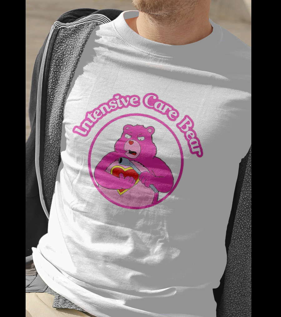 Intensive Care Bear With Heart And Pipe T-Shirt