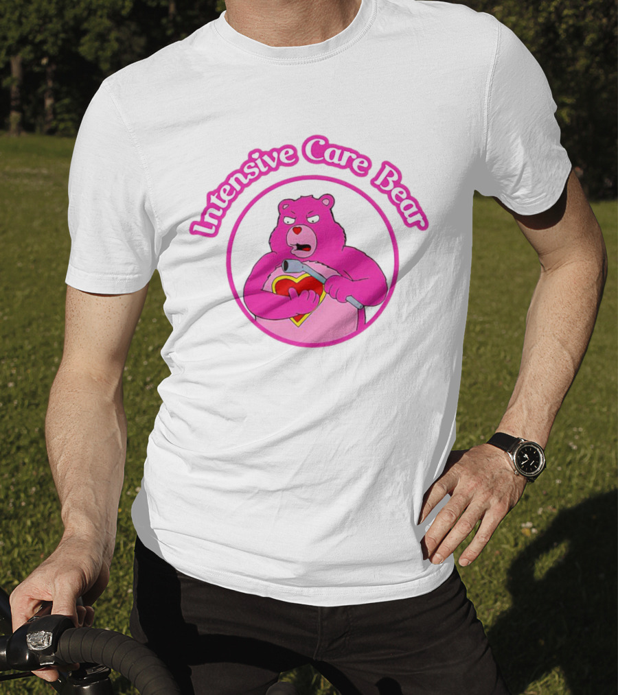 Intensive Care Bear With Heart And Pipe T-Shirt