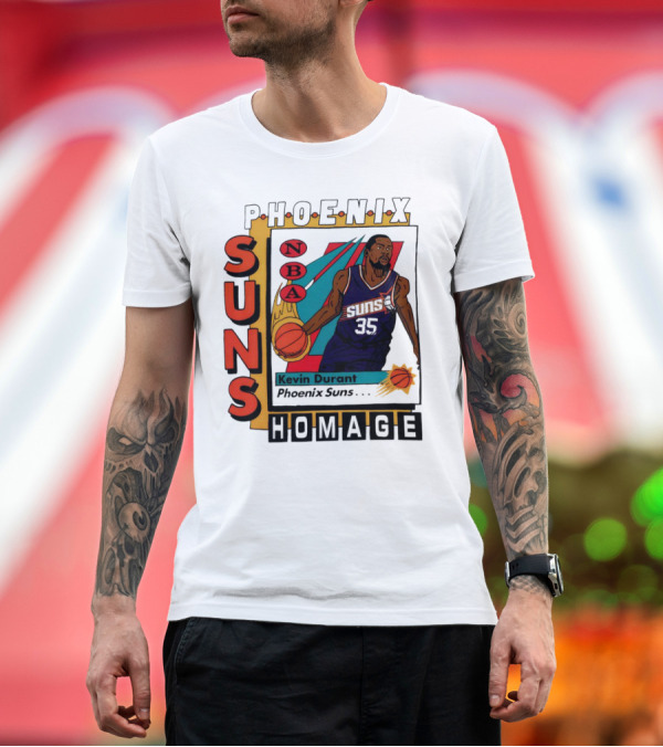 Premium T-Shirt: Kevin Durant Phoenix Suns NBA SkyBox Homage T-Shirt Kevin Durant Phoenix Suns NBA SkyBox Homage T-Shirt