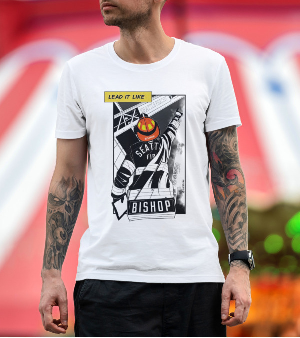 Premium T-Shirt: Lead It Like Seattle Fire Bishop Firefighter Helmet Hero T-Shirt Lead It Like Seattle Fire Bishop Firefighter Helmet Hero T-Shirt